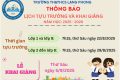 THÔNG BÁO LỊCH TỰU TRƯỜNG VÀ KHAI GIẢNG NĂM HỌC MỚI 2025-2026